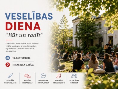 Fonds Līdzskaņa aicina uz Veselības dienu "Būt un radīt".